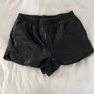 TOPSHOP Faux Leather Shorts